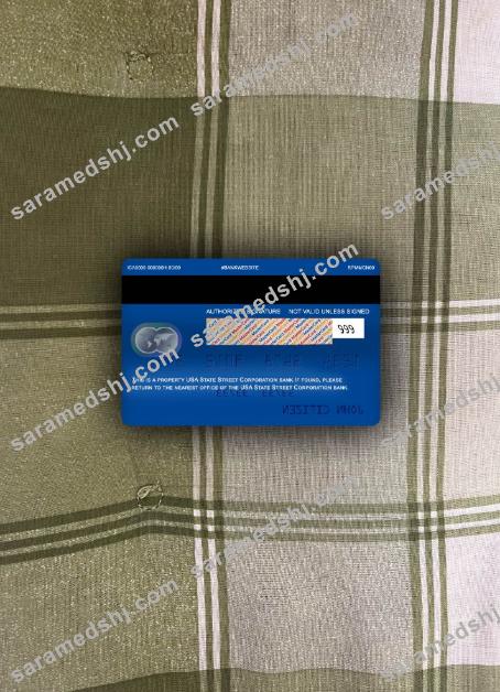 USA State Street Corporation bank mastercard photolook back